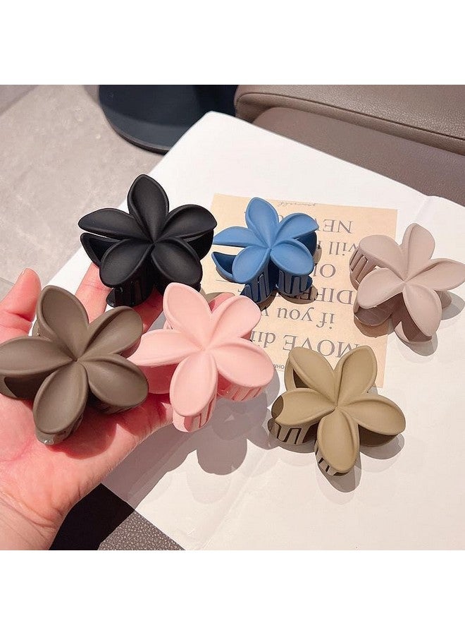 DORMITORRY Small Flower Hair Claw Clips for Women Girls, Tiny Floral Hair Clip Claws for Thin and Medium Thick Hair, Strong Hold Non Slip Hair Jaw Clips, Ponytail Holder Calw, 8 pcs - Multicolor - Image 1