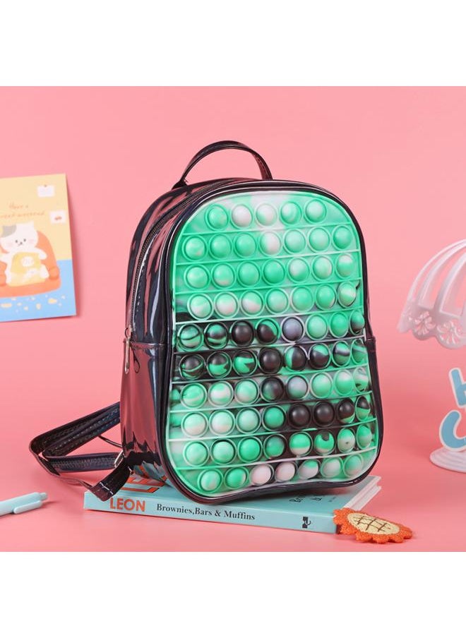 Children's Colorful Silicone Backpack Creative Decompression Educational Toys Schoolbag Pinch Le Anti-rodent Pioneer Student Backpack 