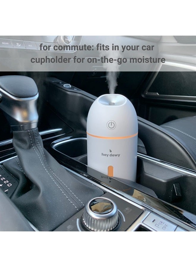 Hey Dewy Wireless, Rechargeable, Self-Care, Skin-Nourishing, Hydrating, Portable Cool Mist Humidifier (Pearl)