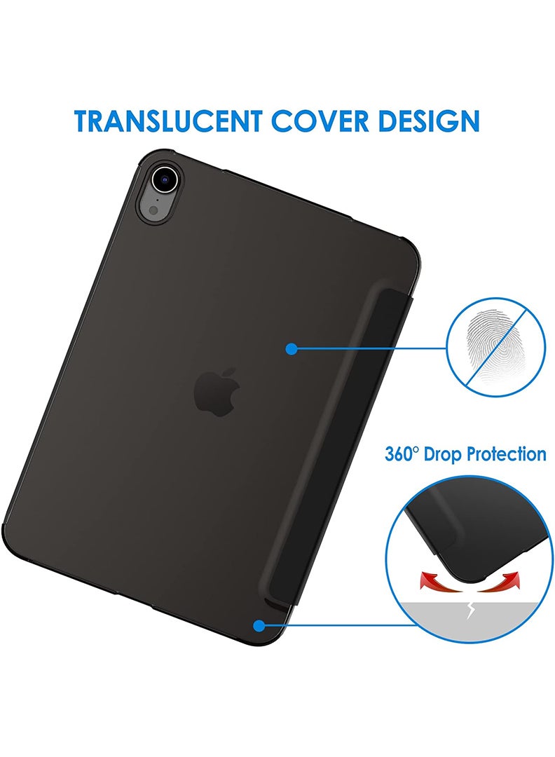 Protective Flip Case For Apple iPad mini 7th Generation (A17 Pro 2024 / Mini 6 2021 6th Generation) With Trifold Stand Auto Wake Sleep Shockproof Cover Stay pawsitive