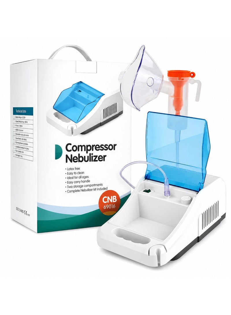 iCare Portable Household Nebulizer Compressor Machine For Adults And Kids Personal Steam Atomizer For Daily Home Use And Travel With Accessories - Image 2
