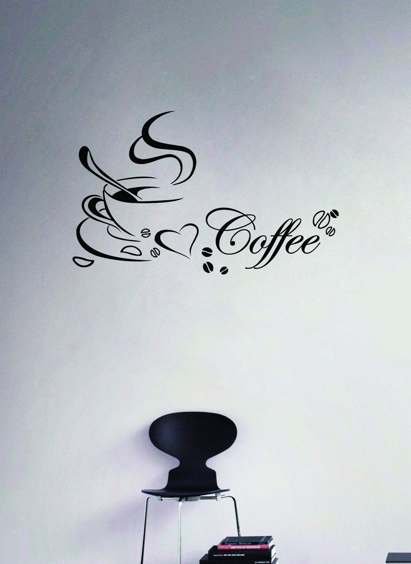 Spoil Your Wall Coffee Love Decorative Quote  Wall Decal - Wall Arts Home Décor - Wall Sticker, 90x55 cm by Spoil Your Wall  - Image 1