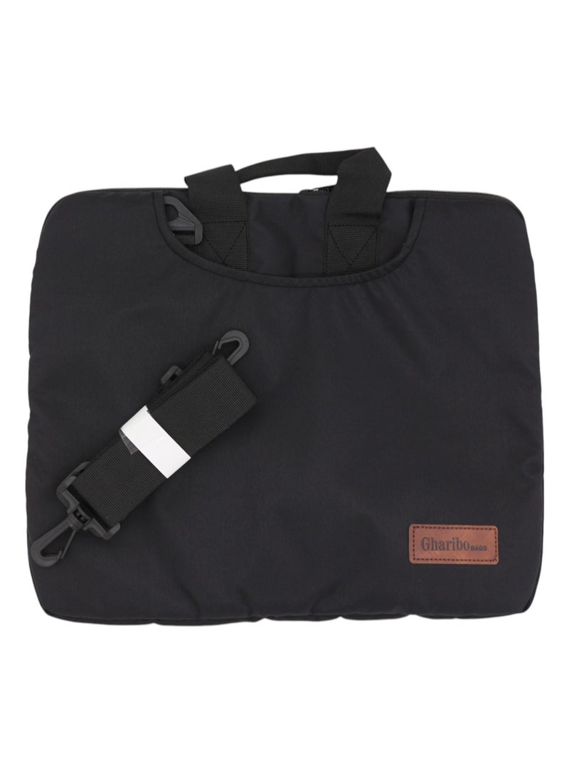 غريبو للحقائب حقيبة لابتوب موديل 3 مقاس 14 بوصة لون أسود سادة - Image 2