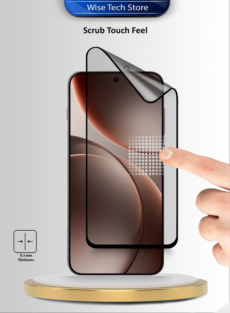 Wtech Oppo Find X9 Pro 5G 2025 Premium Nano Ceramic Full Glue Full Cover Matte Flexible Screen Protector (MSCNMN) - Clear/Black - Image 4