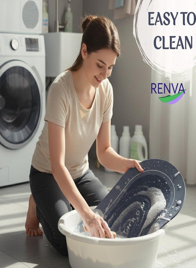 RENVA 4pcs Floor Mat, Bath Mat, Doormat, Bathroom Carpet. Cushion Mat, Quick Drying Bathroom Mat & Water Absorbent Door Mat for Home, Kitchen (40x60cm) (4, Modern) - Image 5