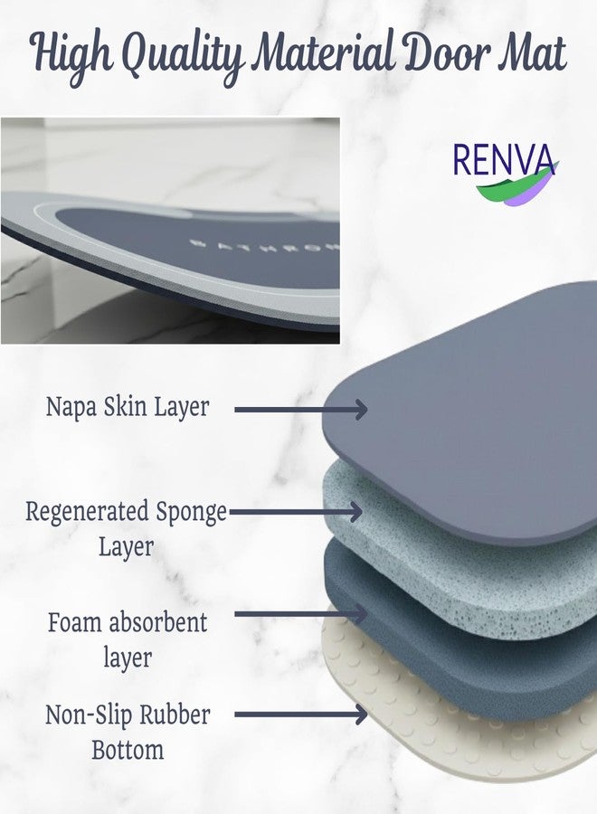 RENVA 4pcs Floor Mat, Bath Mat, Doormat, Bathroom Carpet. Cushion Mat, Quick Drying Bathroom Mat & Water Absorbent Door Mat for Home, Kitchen (40x60cm) (4, Modern) - Image 3