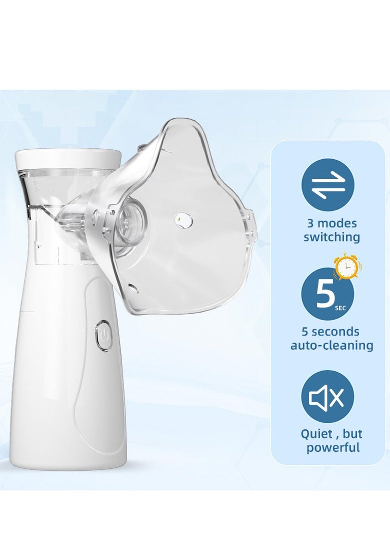 Angmei Automatic Medical Portable Steam Inhaler，Electronic Mesh ultrasonic steamer Inhaler for Adults and Children，Relieve Allergies, Asthma and Breathing Problems  - Image 1