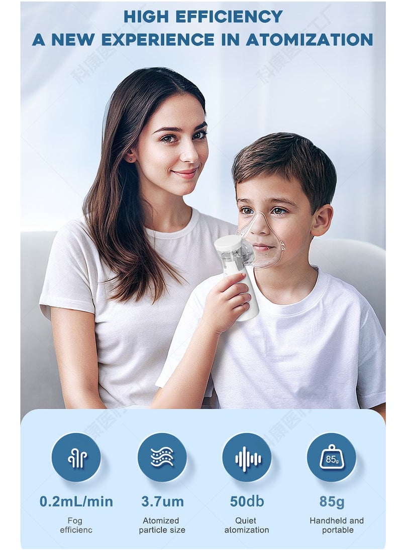 Angmei Automatic Medical Portable Steam Inhaler，Electronic Mesh ultrasonic steamer Inhaler for Adults and Children，Relieve Allergies, Asthma and Breathing Problems  - Image 5