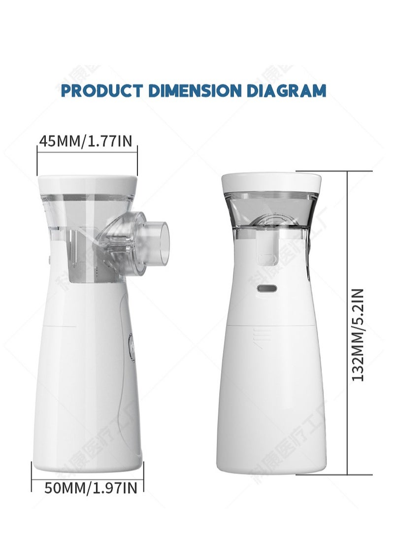 Angmei - Automatic Medical Portable Steam Inhaler，Electronic Mesh ultrasonic steamer Inhaler for Adults and Children，Relieve Allergies, Asthma and Breathing Problems - Image 1