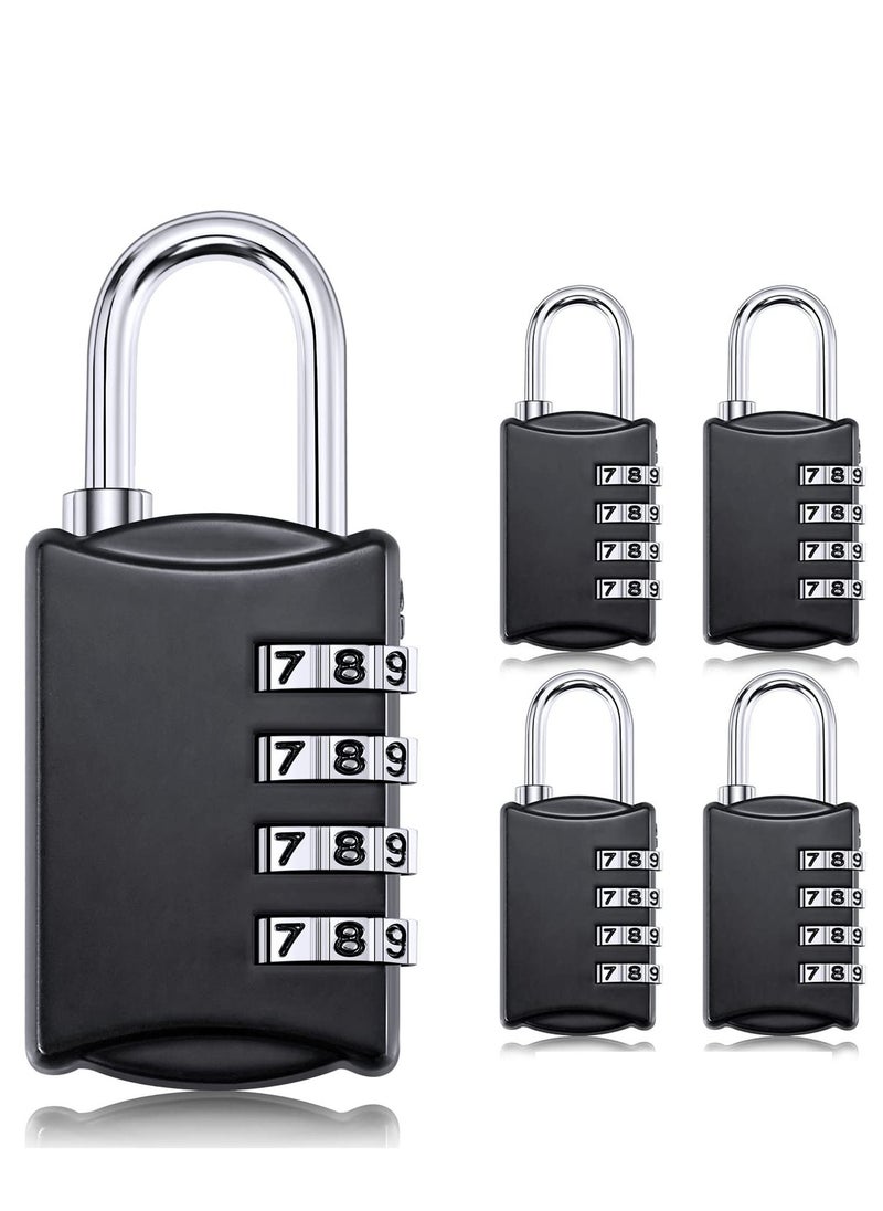 KASTWAVE - Combination Lock, KASTWAVE Travel Bag Lock, 4 Pack, 4 Digit Combination Padlock for Traveling Toolbox School Gym Door Locker Suitcases Employee Hasp Storage - Image 1