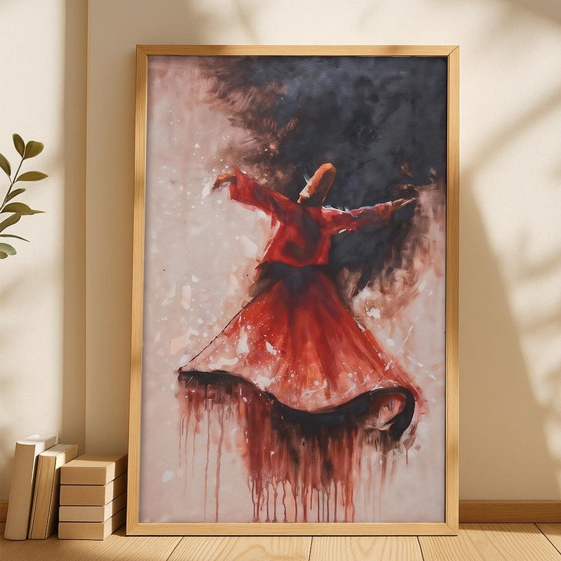 Marktna Arabic calligraphy design canvas painting with hollow frame size (120x80) one piece - Image 1