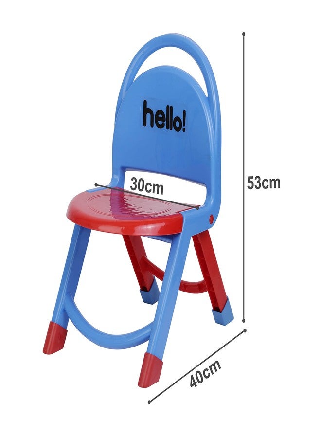 Nabhya Sturdy Kids Foldable Chair with Back Support Strong and Durable Plastic Chair for Kids(Weight Capacity 80 Kg Can Be Use by Adult Also) (Red) - Image 4