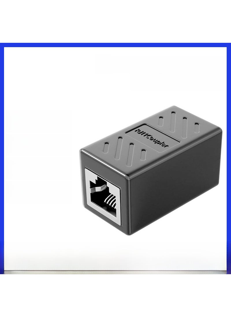 Generic - Gigabit RJ45 Splitter Adapter 1-to-2 ConnectorRJ11 telephone straight-through head RJ11 telephone straight-through head - Image 1
