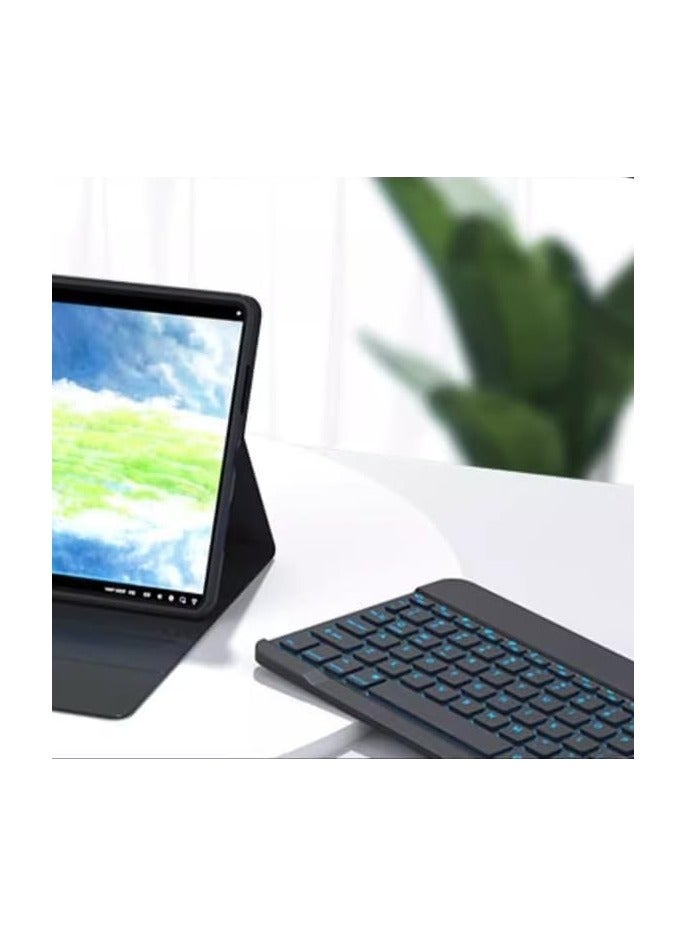 Backlit Keyboard Case Compatible with Lenovo Tab M11 11 Inch/Xiaoxin Pad 2024 Case, Detachable Wireless Slim Leather Smart Cover Mouse - Image 2
