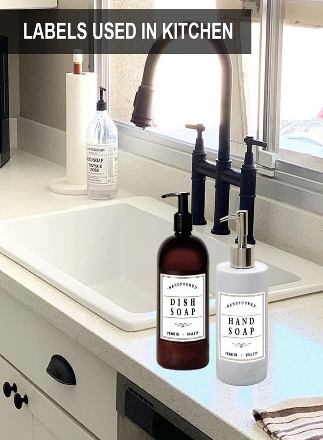 Amzlabel Waterproof Labels for Shower Bottles, Hand Soap Shampoo and Conditioner Label, Mouthwash Dispenser Label for Bathroom, White PVC Self-Adhesive Labels for Bathroom (32PCS) (White) - Image 4