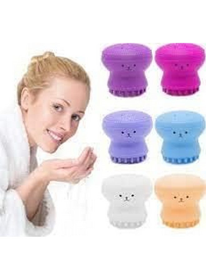 ARUP Octopus Face Wash Silicone Brush Scrubber for Bathing and Face cleansing Use for Kids and Adults - Image 3