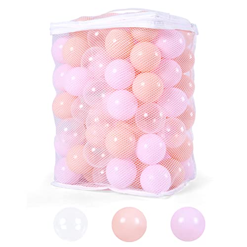 STARBOLO Ball Pit Balls for Toddlers 100pcs Crush Proof Plastic Childrens Toy Balls Pink Ocean Balls for Birthday Party Games Pool22Inch - Image 5