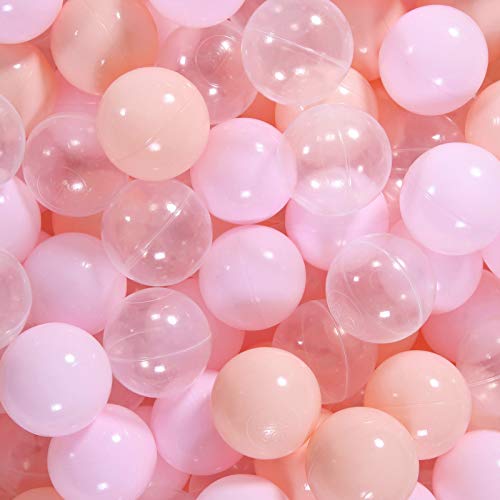 STARBOLO Ball Pit Balls for Toddlers 100pcs Crush Proof Plastic Childrens Toy Balls Pink Ocean Balls for Birthday Party Games Pool22Inch - Image 1