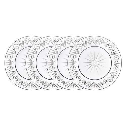 Godinger Godinger Appetizer Plates Serving Plates for Appetizers Salads  Desserts Dinnerware Set 6inch  Dublin Collection Set of 4