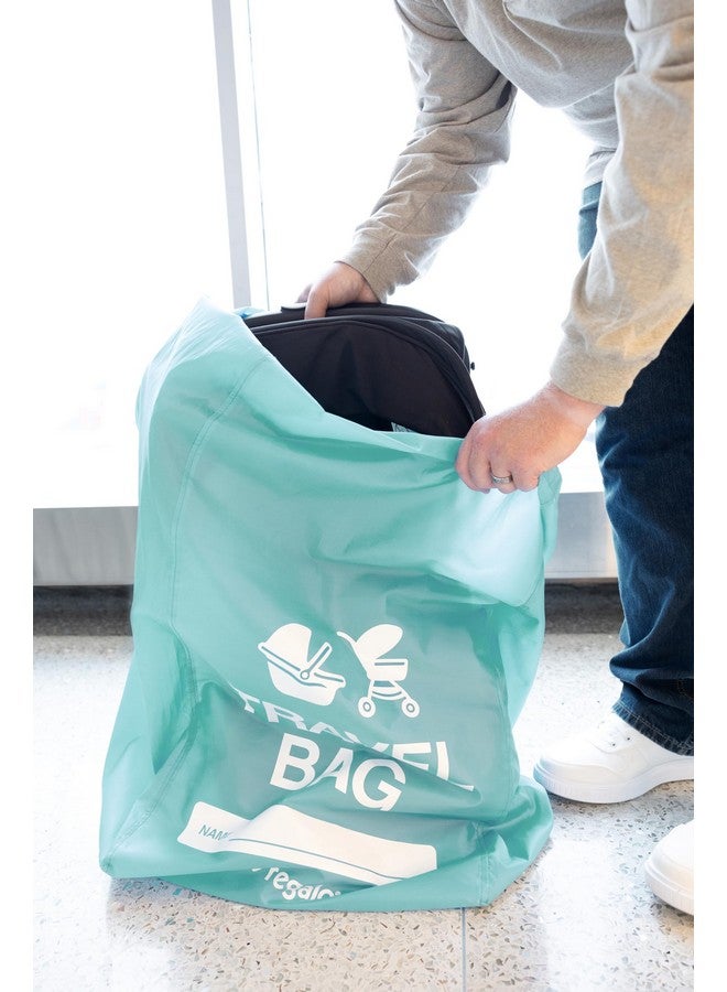 Regalo Regalo Airline Certified Travel Bag, Award Winning Brand, Durable Fabric, Univerial Gate-Check, Fits All Car Seats and Most Strollers, Turquoise,Compact Stretch Storage Pouch - Image 1