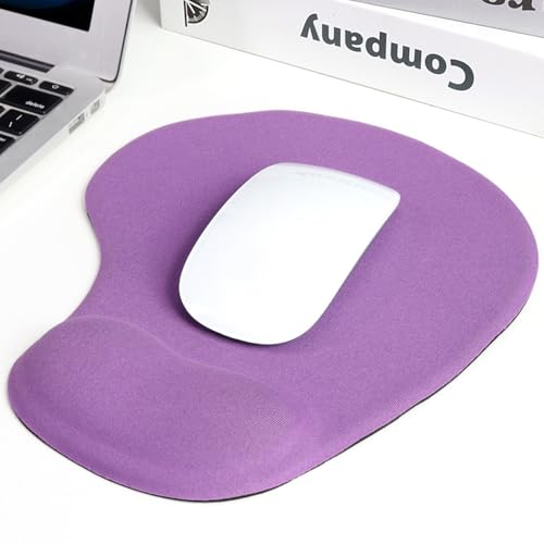 JYWYBF Ergonomic Mouse Pad with Wrist Rest, Gel Wrist Support Mousepad, Pain Relief Laptop Computer Mouse Pad, Non-Slip Mouse Pads for Office & Home (Purple) - Image 1