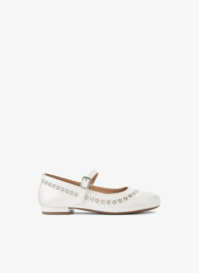 Girls Laser Cut Ballerina Shoes