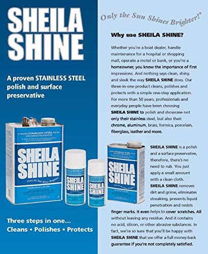 Sheila Shine شيلا شاين 1 جالون منظف وملمع للستانلس ستيل | علبة 1 جالون | بقايا وخالية من الخطوط | صنع في الولايات المتحدة الأمريكية - Image 2