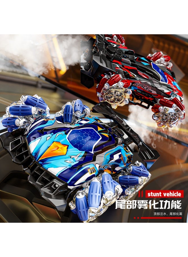 SMARTX 2.4ghz gesture control remote control stunt car watch drift smoke spray car toy 4wd remote control car with light music 360° Rotate Spray All Terrain Drift Gesture Rc Car Toy For Kids Boys & Girls Blue - Image 4
