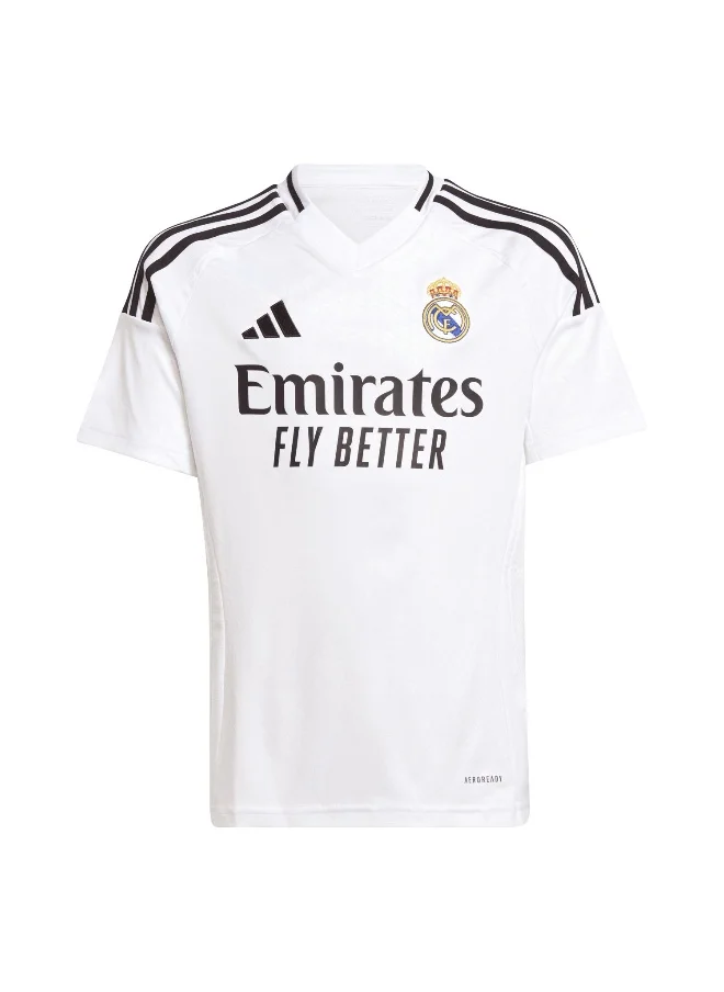 Adidas Adidas Real H Jsy Y White Football Jerseys For Boys 128