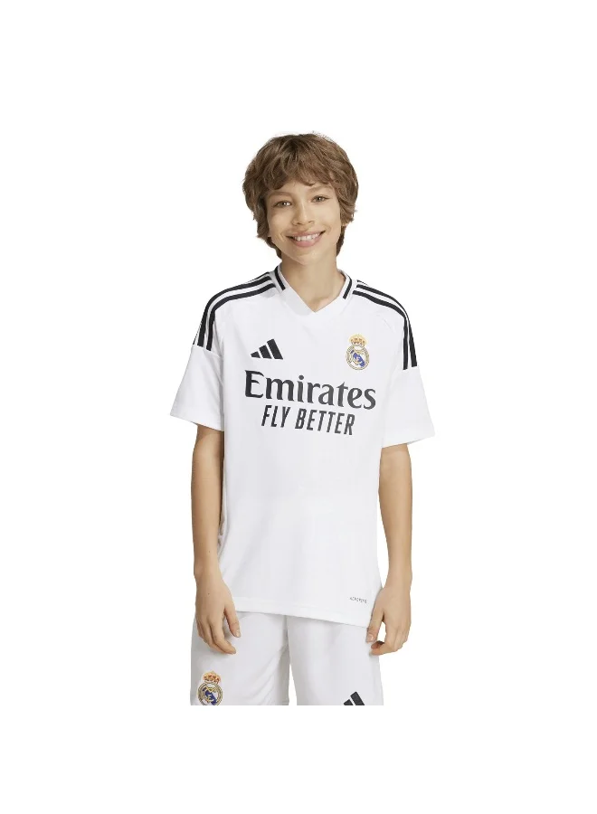 Adidas Real H Jsy Y White Football Jerseys For Boys 128