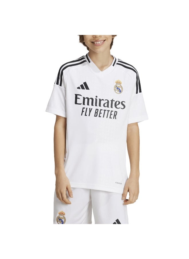 Adidas Adidas Real H Jsy Y White Football Jerseys For Boys 128  - Image 5