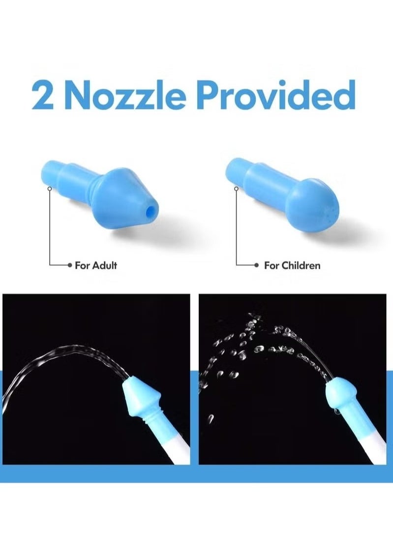 waterpulse - Neti Pot Sinus Rinse Bottle 300ml Nasal Rinse Kit Nose Wash Cleaner Nasal Irrigation for Adult & Kid (with 2 Nozzles &30 Nasal Since Salt Packets) - Image 1