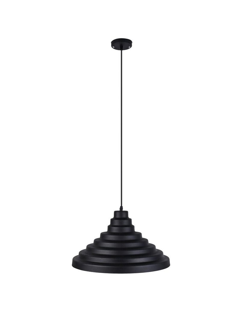 El Rawda Lighting Scalar Ceiling Lamp | modern decorative LED E27 pendant light ceiling lamp hanging | suitable for any room | Color: Black | Size: 70x41 cm - Image 1