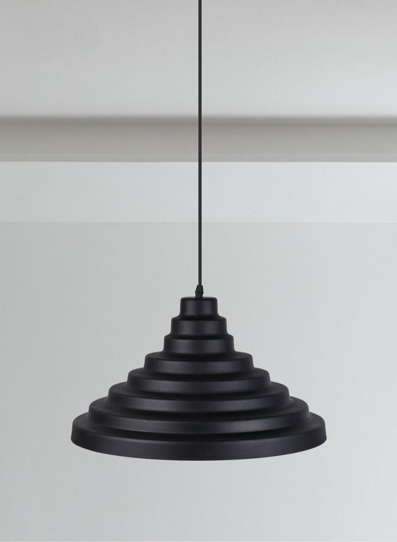 El Rawda Lighting Scalar Ceiling Lamp | modern decorative LED E27 pendant light ceiling lamp hanging | suitable for any room | Color: Black | Size: 70x41 cm - Image 2