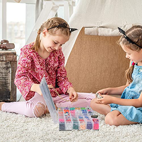 NYALKARAN Jewelry Organizer Storage Box with Dividers Transparent box, Rectangular Plastic Storage Box For Accessories & Small Items Multi-Compartment (36 GRID, TRANSPARENT) - Image 5