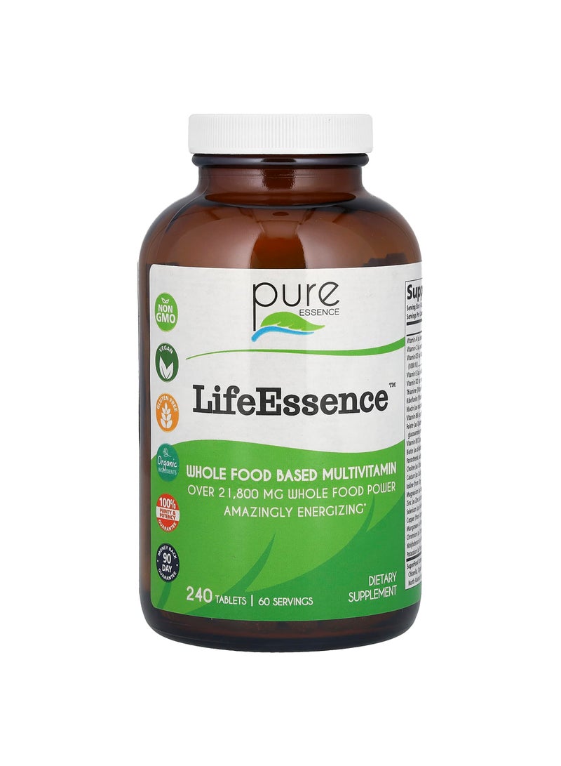 Pure Essence LifeEssence, Whole Food Based Multivitamin, 240 Tablets