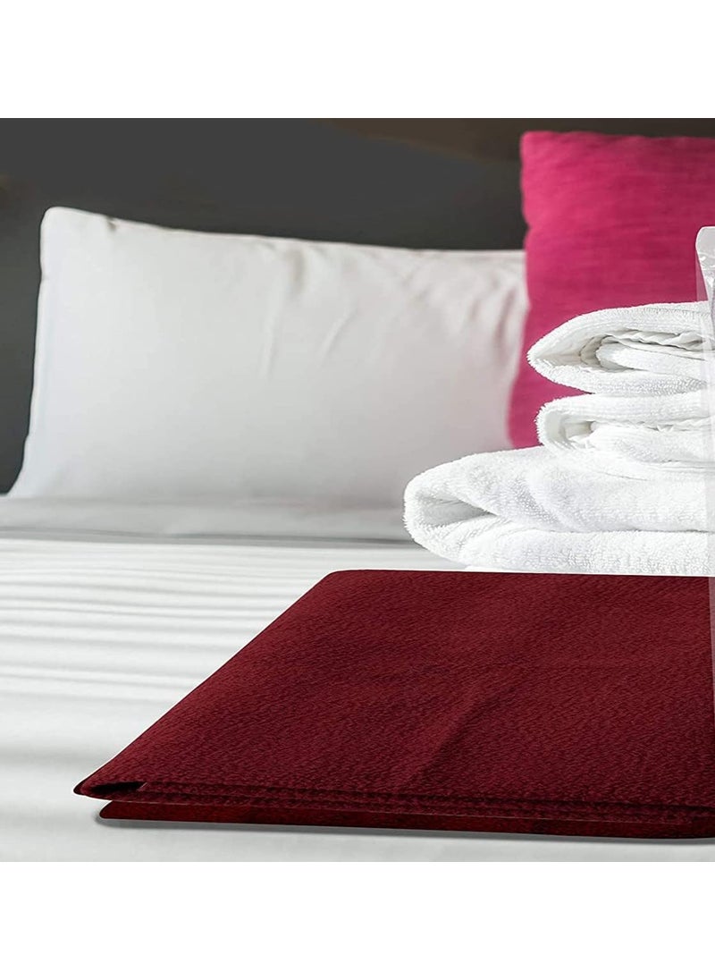 ATOOTFUSION Baby Dry Sheet Water Resistant Bed Protector Washable Waterproof Mattress Protector Urine Bedwetting Reusable Mat for Toddler Underpad Sheet for Incontinence Small 28x19 Maroon  - Image 2