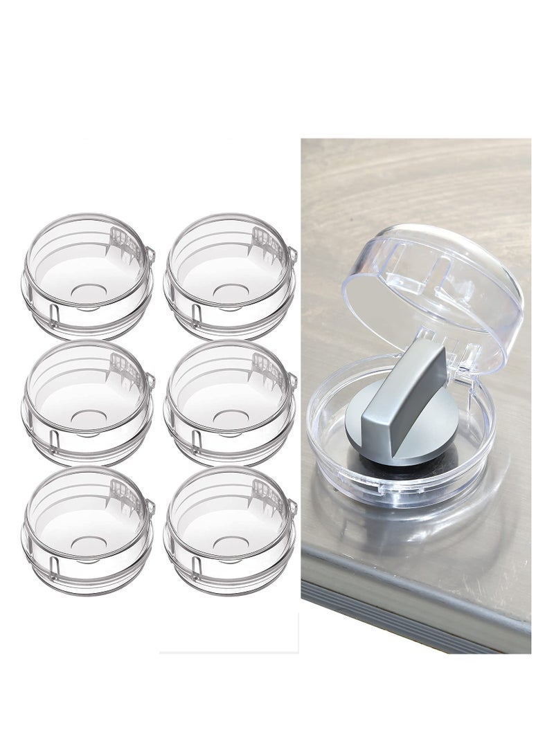 Excefore Transparent Stove Knob Covers Kitchen Gas Stove Knob Covers Safety Oven Knob Covers Toddler Child Proof Kitchen Safety Guard Easy to Install for Home Kitchen - Image 1