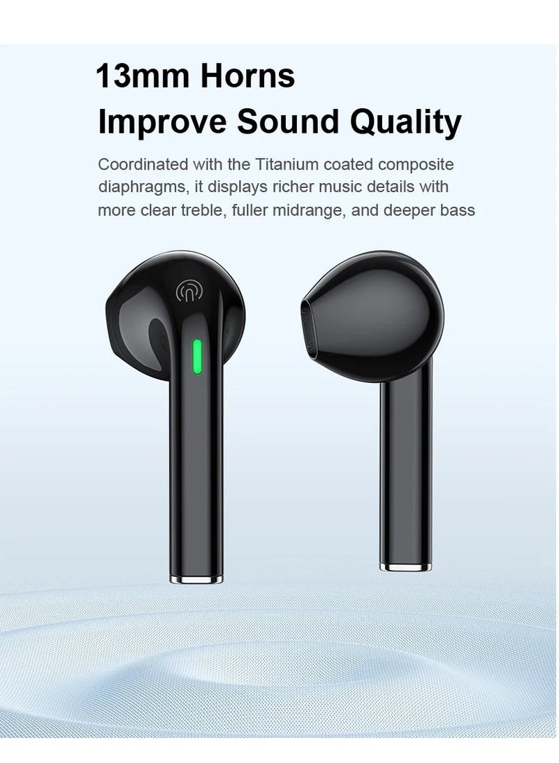 Awei AWEI T26 Pro Earbuds Bluetooth, Noise Cancelling Headphones True Wireless with Built-in Microphone (Black)  - Image 3