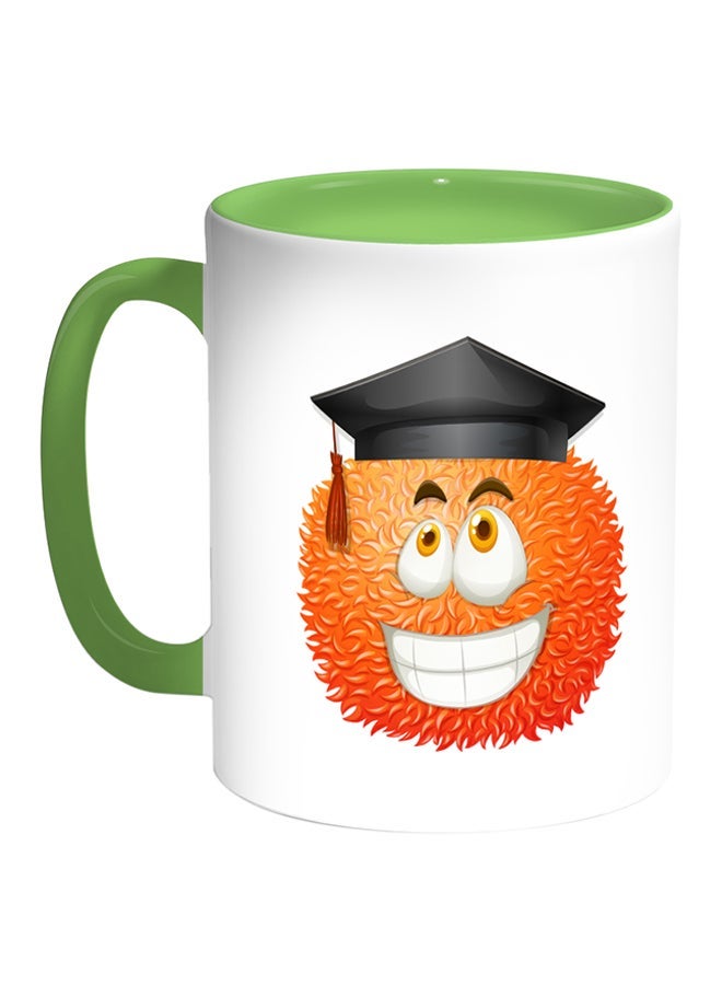 Graduation Day Printed Coffee Mug White/Green 11ounce