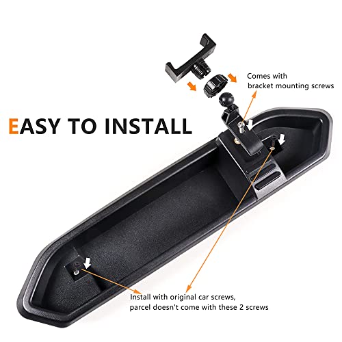 RERPRO JL Dash Mount Phone Holder for 2018-2023 Jeep Wrangler JL 2020-2023 Jeep Gladiator JT Storage Tray Cellphone System Kit, Not for Oil-Electric Vehicle Version - Image 4
