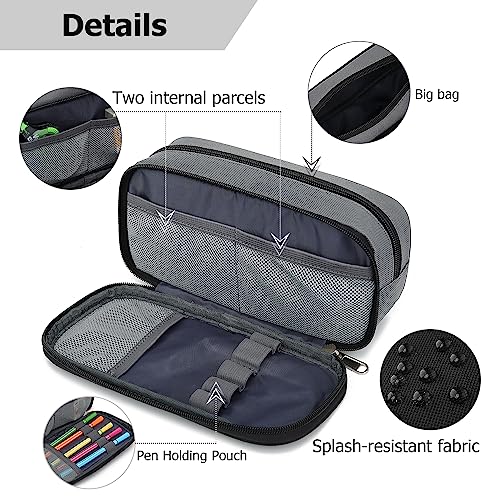 Mountain guest Large Capacity Pencil Case Multi-Slot Pencil Pouch Durable Pencil Box Portable Office Pen Bag with Zipper - Image 4