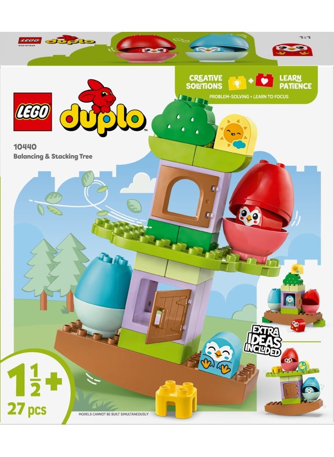LEGO - DUPLO My First Balancing & Stacking Tree, Educational Toys for 1.5 Plus Year Old Boys & Girls, Toddler Learning Set with 2 Bird Figures Encourages Creative Play, 10440 (27 pieces) - Image 1