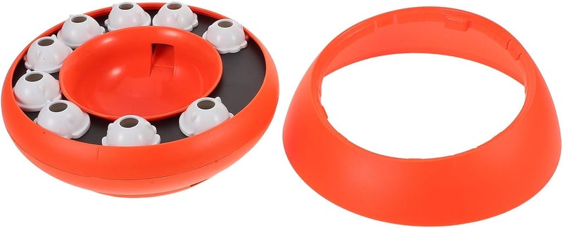 Slow Feeder Cat Bowl Interactive Puzzle for Kittens, Orange Slow Eating Pet Feeder Dish to Promote Natural Foraging and Prevent Overeating - Image 1