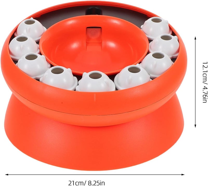 Slow Feeder Cat Bowl Interactive Puzzle for Kittens, Orange Slow Eating Pet Feeder Dish to Promote Natural Foraging and Prevent Overeating - Image 2