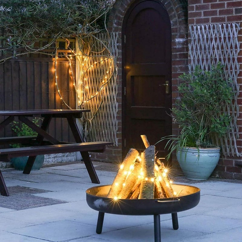 Home Icon أضواء خيط الجنية تعمل بالبطارية [عبوة 2] - 66 قدم 200 LED مع جهاز تحكم عن بعد ومؤقت، أضواء توهج سلك نحاسي مقاوم للماء لغرفة النوم، في الهواء الطلق، الحفلات، عيد الميلاد، والزفاف (أبيض دافئ) - Image 3