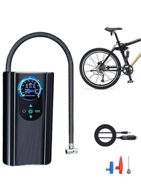 Electric Pump Portable Automatic Air Pump Fast Ball Inflation With Accurate Pressure Gauge and Digital Lcd Display for Cars Basketball Footballs