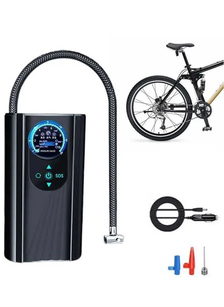 Electric Pump Portable Automatic Air Pump Fast Ball Inflation With Accurate Pressure Gauge and Digital Lcd Display for Cars Basketball Footballs