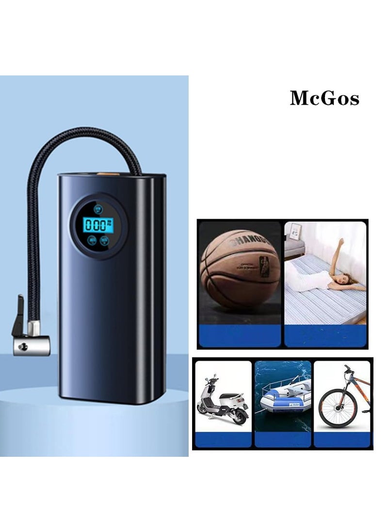 Electric Pump Portable Automatic Air Pump Fast Ball Inflation With Accurate Pressure Gauge and Digital Lcd Display for Cars Basketball Footballs