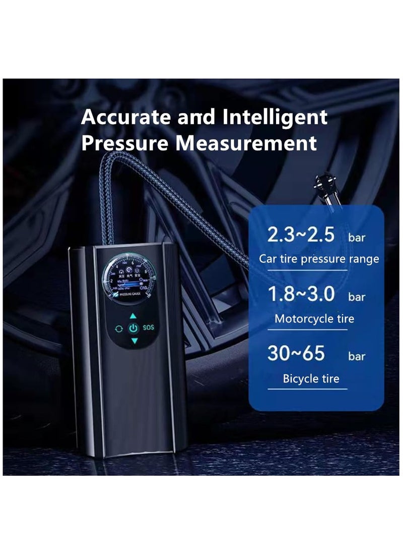 Electric Pump Portable Automatic Air Pump Fast Ball Inflation With Accurate Pressure Gauge and Digital Lcd Display for Cars Basketball Footballs